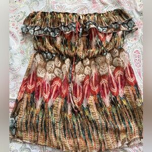 Windsor Strapless Top. Semi Sheer/Sheer. Perfect for a hot day and some shorts.